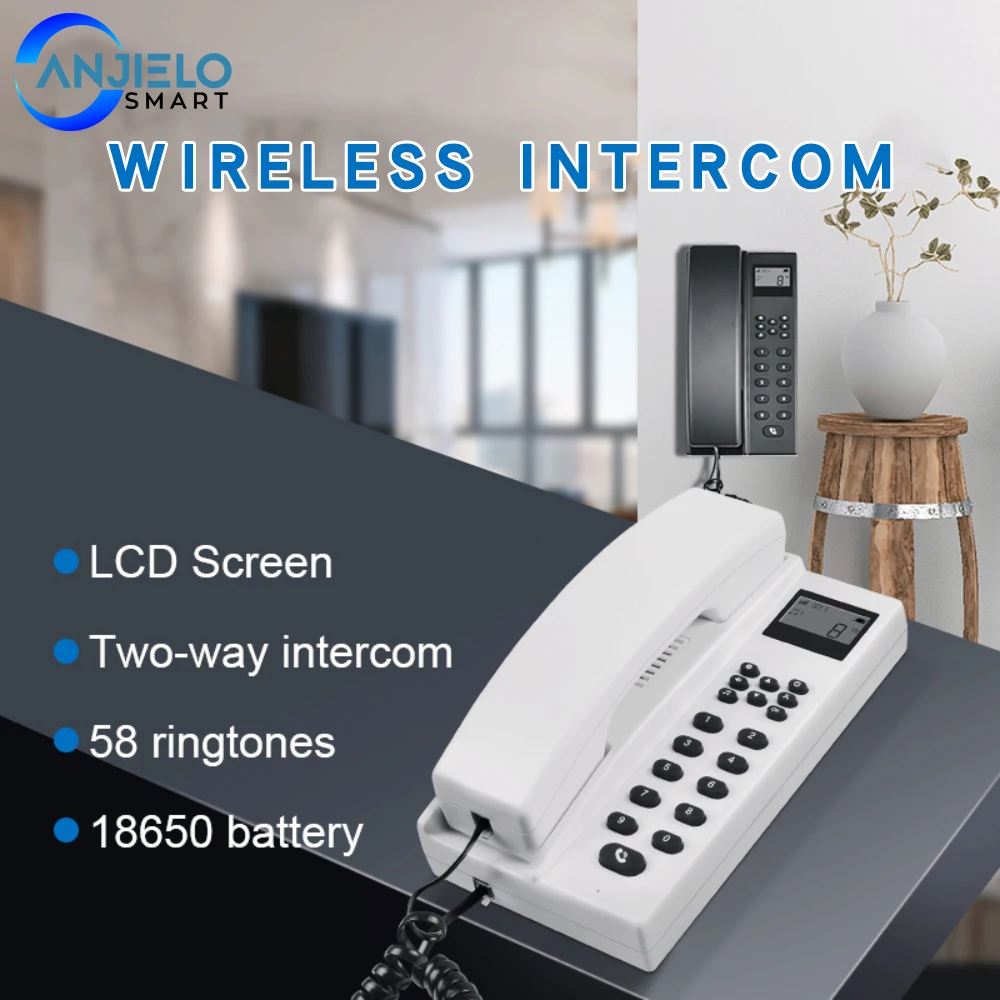 2.4GHz Wireless Intercom Warehouse Office Wireless Voice Intercom Apartment Villa Walkie-talkie Home Wireless Doorman Phone