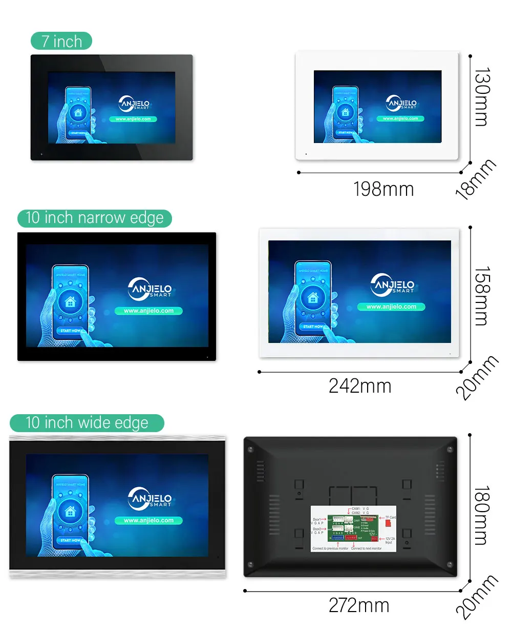 XiVision 4-Wired Visual Doorbell with HD 1080P video intercom Display  Durable Metal Construction  Advanced Security Features