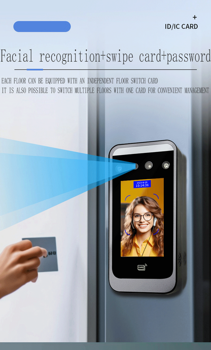 Multi-Modal Facial Recognition Elevator Control System - Advanced Access Control with Password, Swipe, and Fingerprint Recognition
