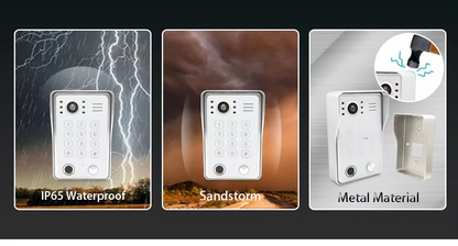 XiVision Tuya 10.1 Inch Video Intercom Touch Screen with Wired Doorbell - 1080P HD Multi-Method Unlock Remote Monitoring via APP