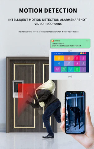 10 Inch 1080P WiFi Video Intercom Keypad RFID Card  APP Unlock, Night Vision for Ultimate Home Access Control