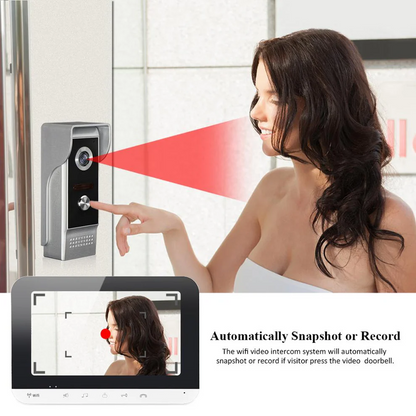 XiVision WiFi Video Doorphone Intercom System with Remote Control via iOS/Android App, Access Control, and Electric Lock Integration