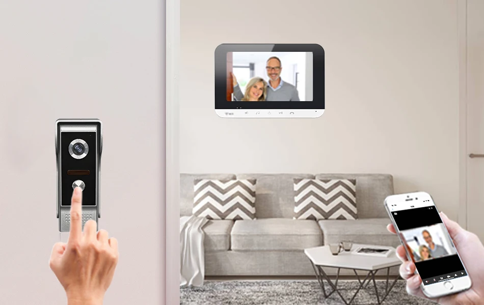 XiVision WiFi Video Doorphone Intercom System with Remote Control via iOS/Android App, Access Control, and Electric Lock Integration