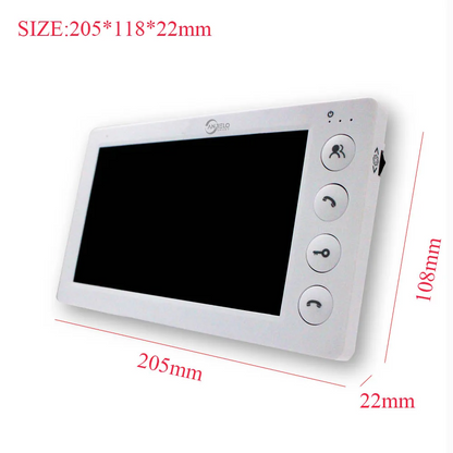 7-Inch Video Intercom System with Outdoor Metal Waterproof Doorbell – Night Vision, Remote Lock/Unlock, Cold-Resistant for Home Security