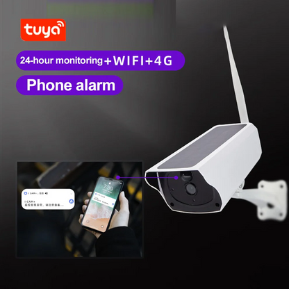 1080P Tuya Smart Wifi Security Solar Camera with 18600mAh Solar Battery Powered 35fts Night Vision, Motion Activated Waterproof
