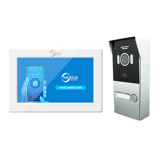 2 wire 1080P video intercom system with Tuya 7-inch touch screen monitor and support IP camera