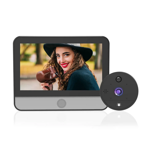 4.3 inch Tuya Peephole Camera | WiFi Doorbell, Motion Detection, Video Intercom & Monitor
