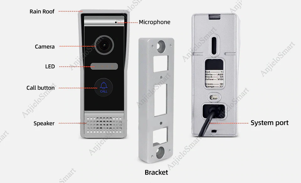 XiVision Touch Screen Wireless Video Door Phone Intercom Video Doorbell Access Control System Motion Detection