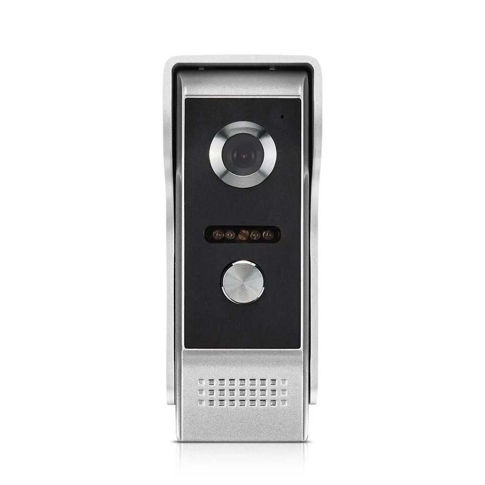 9 Inch Video Door Phone System Wired Video Intercom Video Doorbell Alloy IR Camera Remote Unlock 1 Doorbell with 2 Monitor