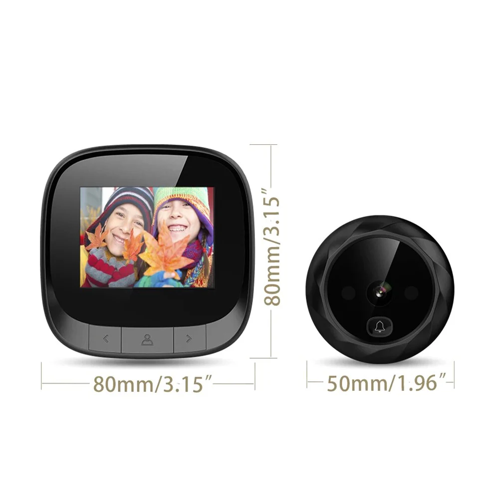 2.4 inch LCD Screen Electronic Door Viewer Bell IR Night Door Peephole Camera Photo Recording Digital Door Camera Smart Viewer