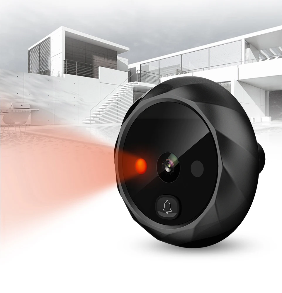 2.4 inch LCD Screen Electronic Door Viewer Bell IR Night Door Peephole Camera Photo Recording Digital Door Camera Smart Viewer