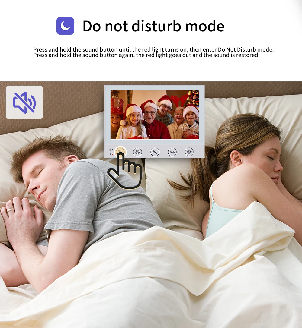 7-inch HD Screen Video Doorbell System  1200 TVL Camera IP65 Rainproof Two-Way Voice  One-Touch Unlock