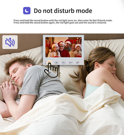 7-inch HD Screen Video Doorbell System  1200 TVL Camera IP65 Rainproof Two-Way Voice  One-Touch Unlock