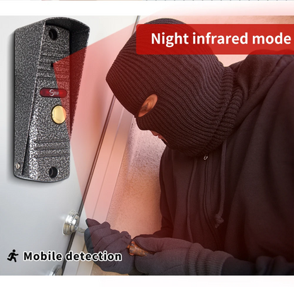 7-inch HD Screen Video Doorbell System  1200 TVL Camera IP65 Rainproof Two-Way Voice  One-Touch Unlock