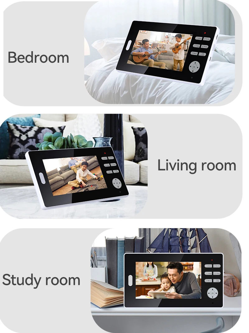 2.4Ghz Long Range Coverage 7 Inch HD 1080P Doorbell Wireless Video Intercom 2MP Door Phone Unlock Monitor 140° Home Security