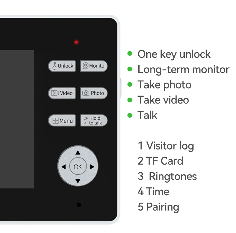 2.4Ghz Long Range Coverage 7 Inch HD 1080P Doorbell Wireless Video Intercom 2MP Door Phone Unlock Monitor 140° Home Security