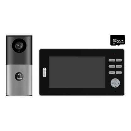 2.4Ghz Long Range Coverage 7 Inch HD 1080P Doorbell Wireless Video Intercom 2MP Door Phone Unlock Monitor 140° Home Security