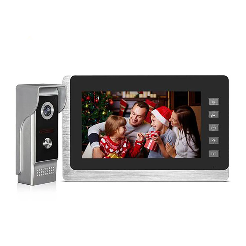 7 inch Video Intercom System Doorbell Night Vision IR 700TVL Waterproof Door Camera Unlock for Home Apartment Video Door Phone Kit
