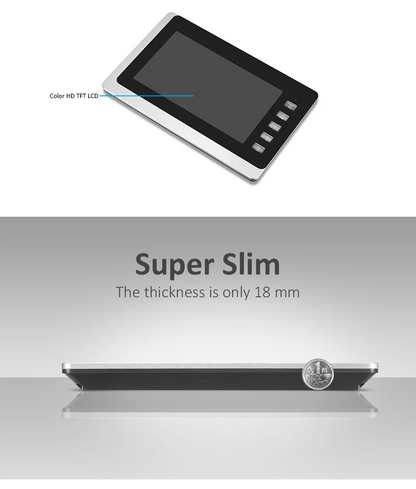 7 inch Video Intercom System Doorbell Night Vision IR 700TVL Waterproof Door Camera Unlock for Home Apartment Video Door Phone Kit