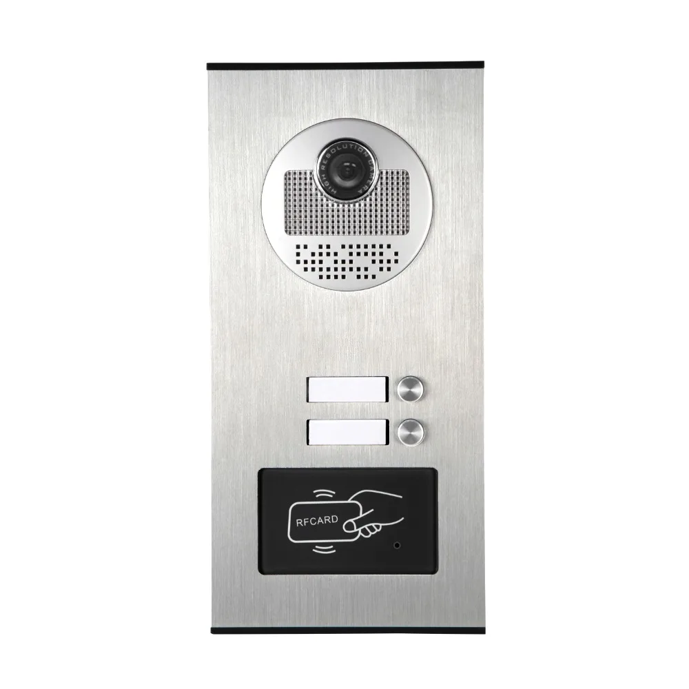 XiVision 2/3/4 Units Apartment Intercom System Video Doorbell Camera Aluminum Alloy 7" Monitor 7 RFID Card