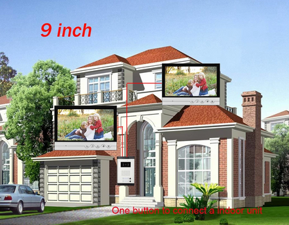 9 inch Indoor Monitor for Apartment Video Intercom IR Night Vision Camera Video Entryphone