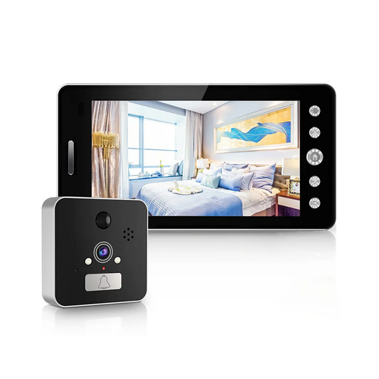 1080P HD Wireless Peephole Doorbell | PIR Motion Sensor, Night Vision, WiFi Video Intercom