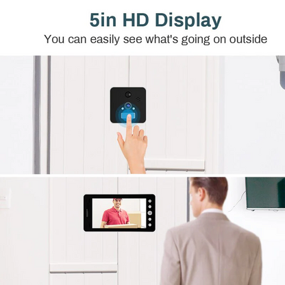 1080P HD Wireless Peephole Doorbell | PIR Motion Sensor, Night Vision, WiFi Video Intercom