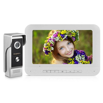 4-Wired Video Doorbell with 7" Monitor | Multi-Camera Doorphone for Villa Home Security