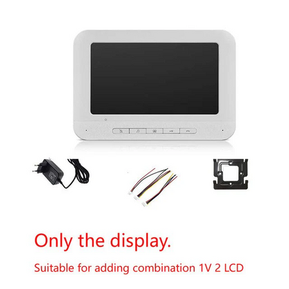 4-Wired Video Doorbell with 7" Monitor | Multi-Camera Doorphone for Villa Home Security