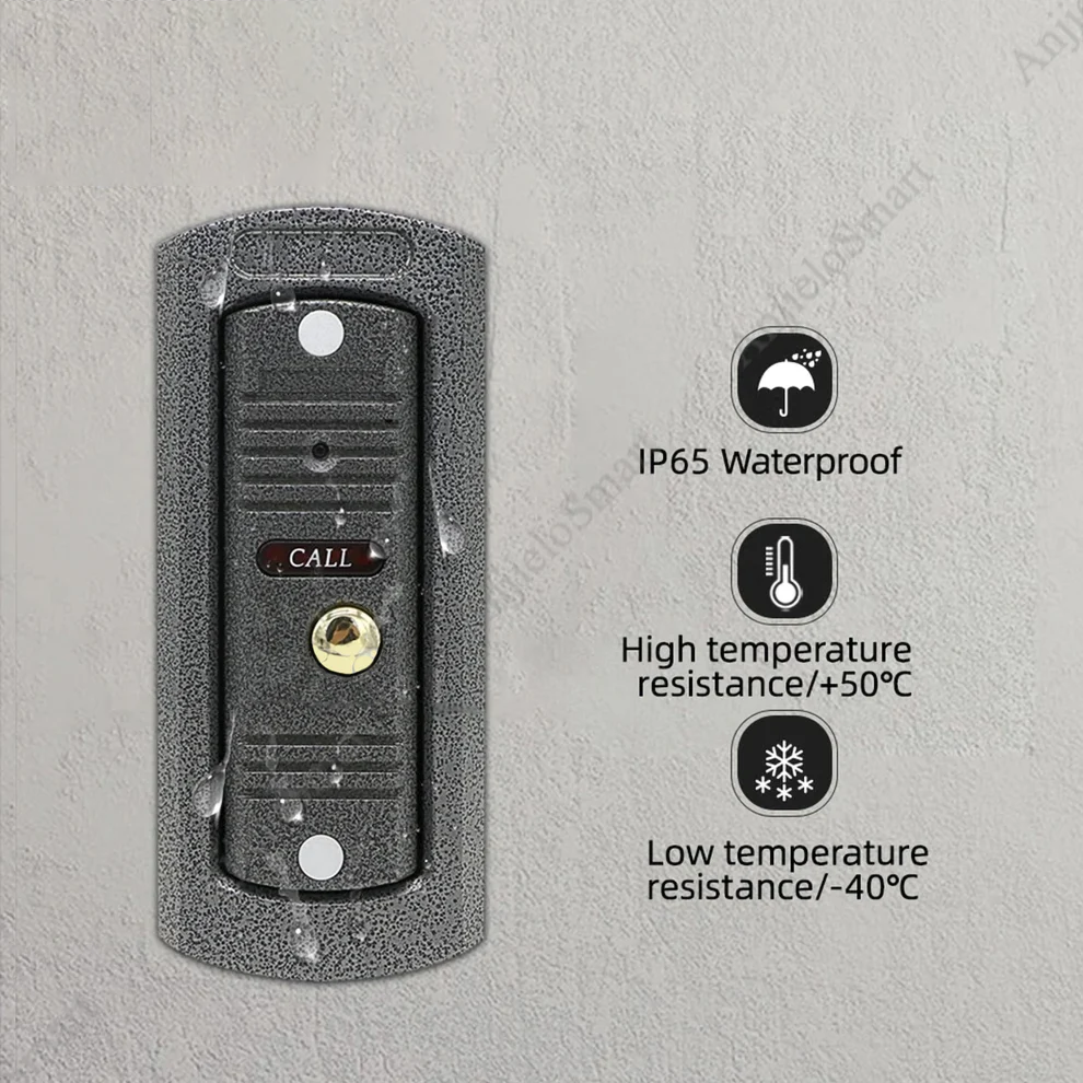 Tuya 7 inch WiFi Video Intercom System AHD Wired Doorbell Camera Remote Motion Detection