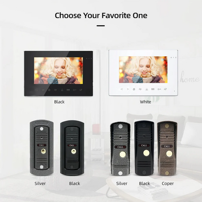 Tuya 7 inch WiFi Video Intercom System AHD Wired Doorbell Camera Remote Motion Detection