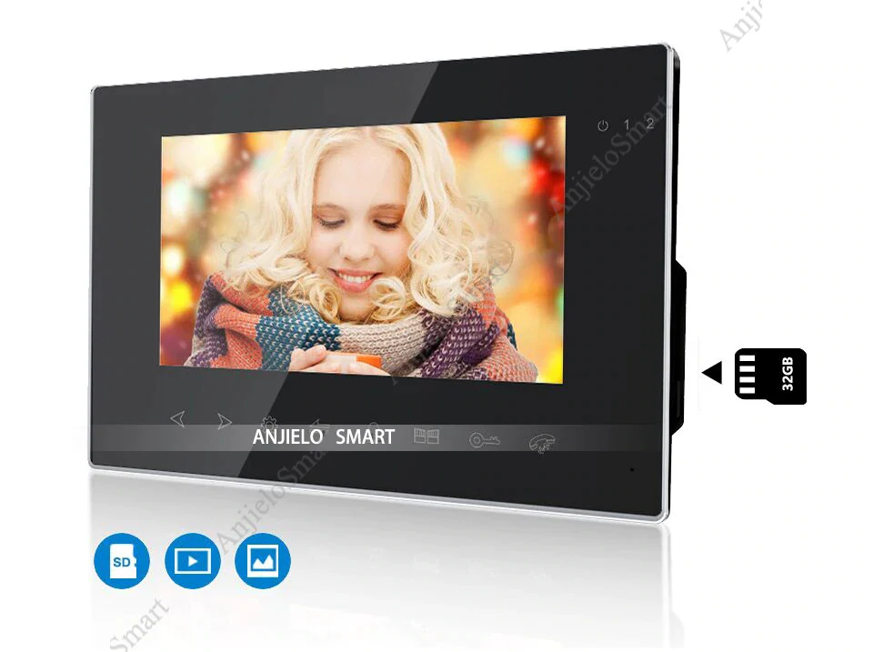 Tuya 7 inch WiFi Video Intercom System AHD Wired Doorbell Camera Remote Motion Detection