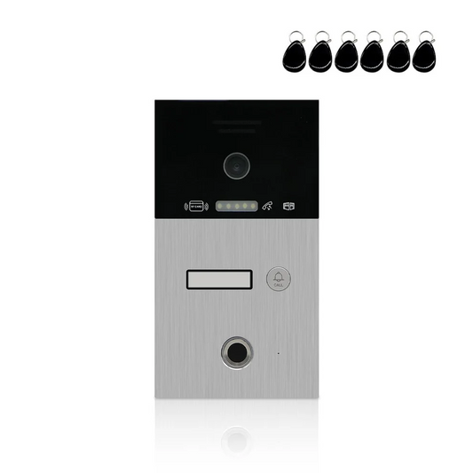 Video Doorbell 1080P FHD Outdoor Waterproof Fingerprint Smart Home DoorBell Panel for Video Intercom System with IC Card