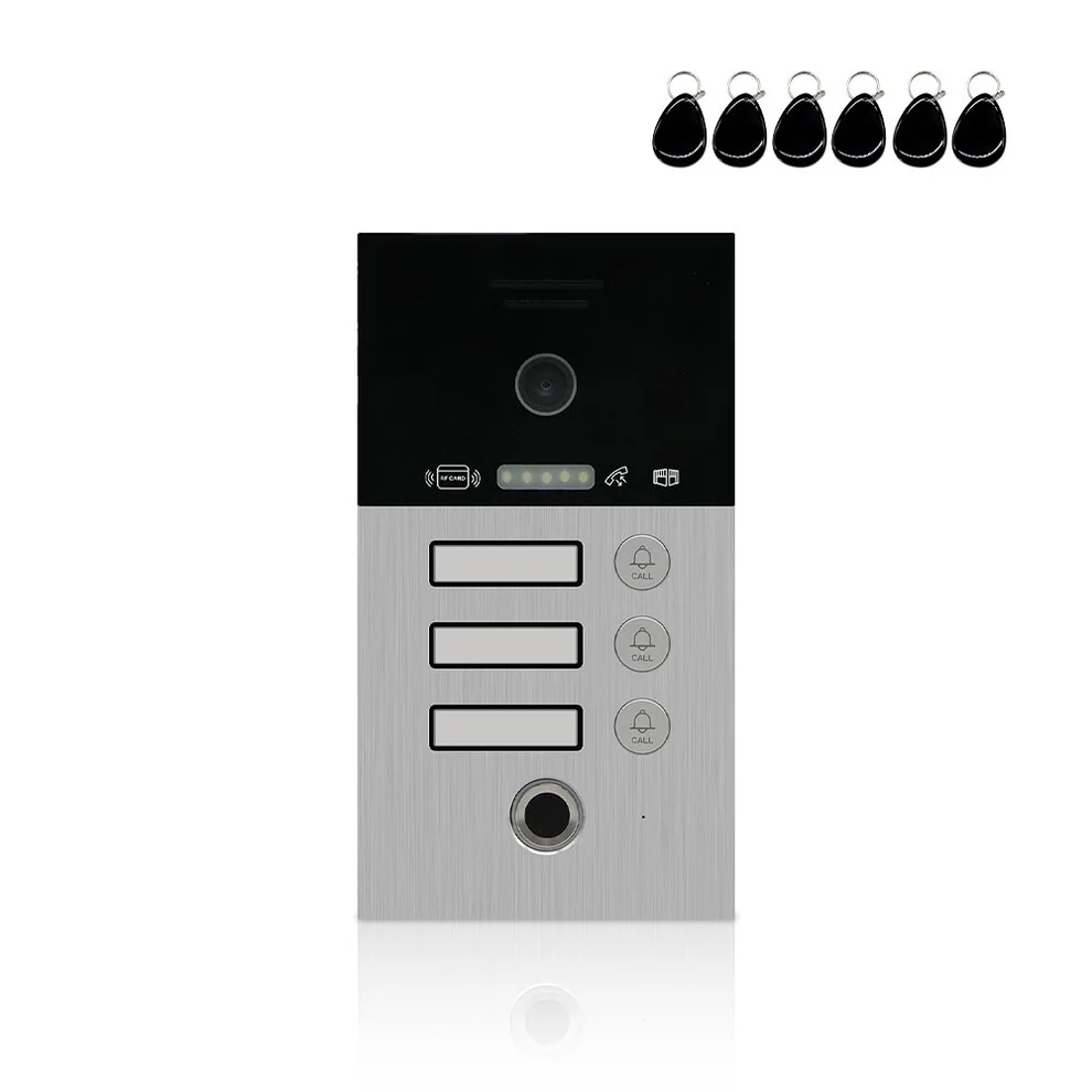 Video Doorbell 1080P FHD Outdoor Waterproof Fingerprint Smart Home DoorBell Panel for Video Intercom System with IC Card