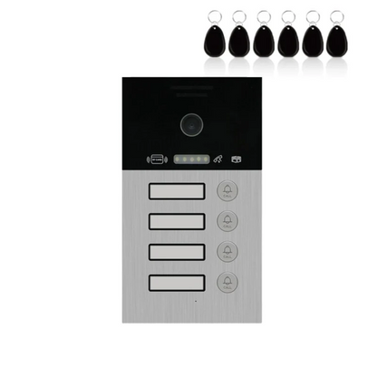 Video Doorbell 1080P FHD Outdoor Waterproof Fingerprint Smart Home DoorBell Panel for Video Intercom System with IC Card