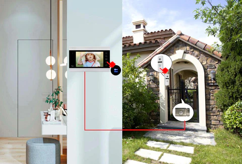 Video Doorbell Camera wired 7 inch Touch Button Monitor Video Intercom Support Tuya For Home Villa Apartment