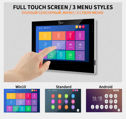 7 inch Touch Monitor with 1080P Wide View Angle Video Doorbell Camera with Motion Detection For Home