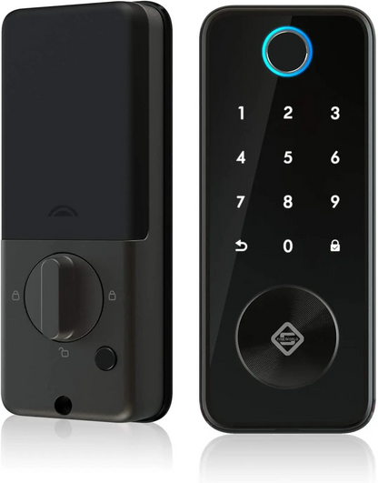 smart door lock Tuya Smart Fingerprint Electronic Deadbolt Door Lock with Keypad-Bluetooth Keyless Entry Keypad Smart Deadbolt App Control
