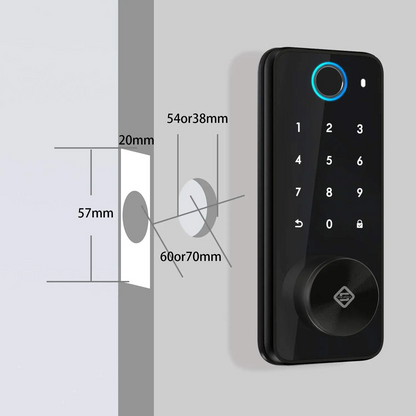 smart door lock Tuya Smart Fingerprint Electronic Deadbolt Door Lock with Keypad-Bluetooth Keyless Entry Keypad Smart Deadbolt App Control
