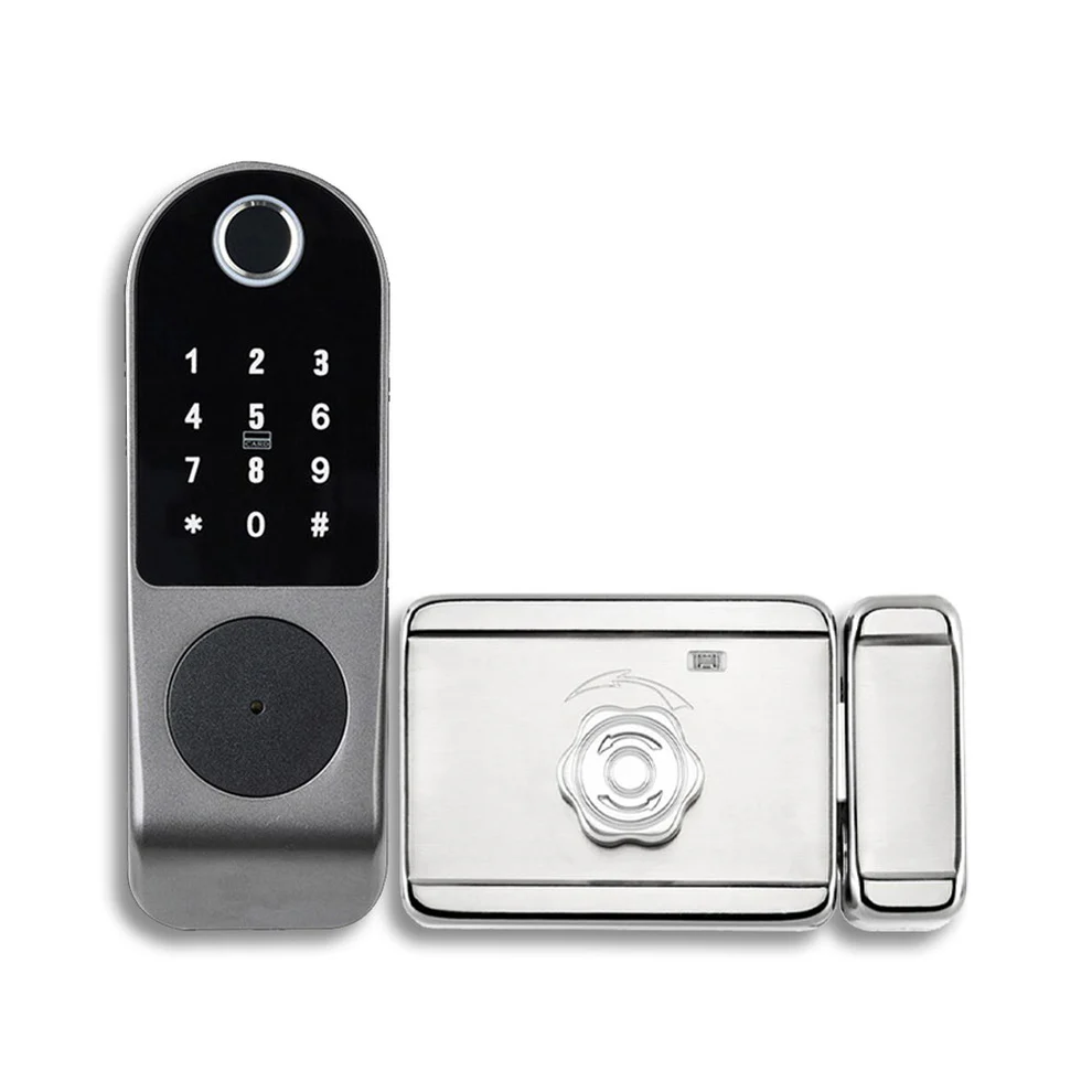 Tuya WiFi Smart Door Lock | 5-in-1 Keyless Entry, Fingerprint & Touchscreen Anti-peep Code