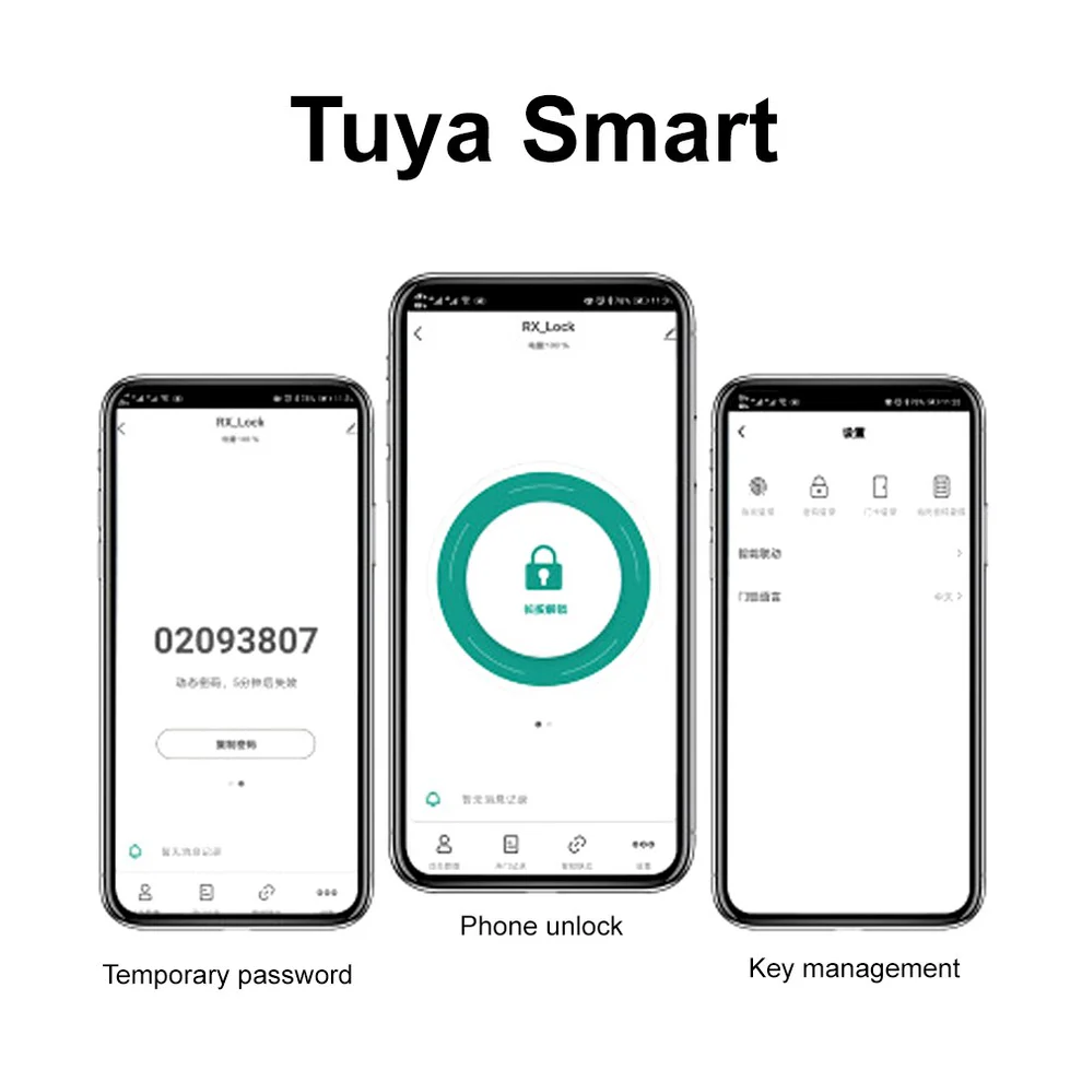 Tuya WiFi Smart Door Lock | 5-in-1 Keyless Entry, Fingerprint & Touchscreen Anti-peep Code