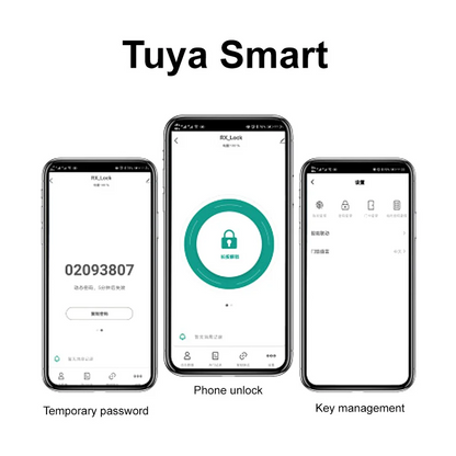 Tuya WiFi Smart Door Lock | 5-in-1 Keyless Entry, Fingerprint & Touchscreen Anti-peep Code