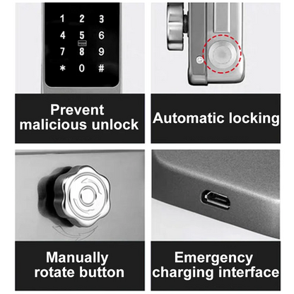 Tuya WiFi Smart Door Lock | 5-in-1 Keyless Entry, Fingerprint & Touchscreen Anti-peep Code