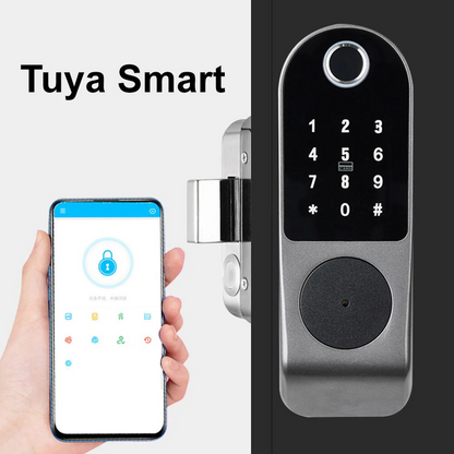 Tuya WiFi Smart Door Lock | 5-in-1 Keyless Entry, Fingerprint & Touchscreen Anti-peep Code
