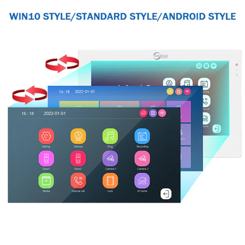 Tuya Smart Home 7 inch Wired Video Door Phone Intercom System Video Doorbell Camera IR Night Vision Dual-way Intercom for Apartment Security