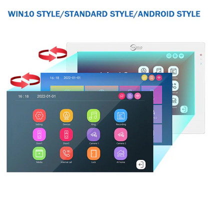 Tuya Smart Home 7 inch Wired Video Door Phone Intercom System Video Doorbell Camera IR Night Vision Dual-way Intercom for Apartment Security