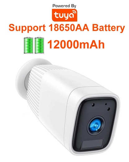 Tuya Wireless Security Camera with 12000mAh Battery | APP Control, Motion Detection, Two - Way Talk