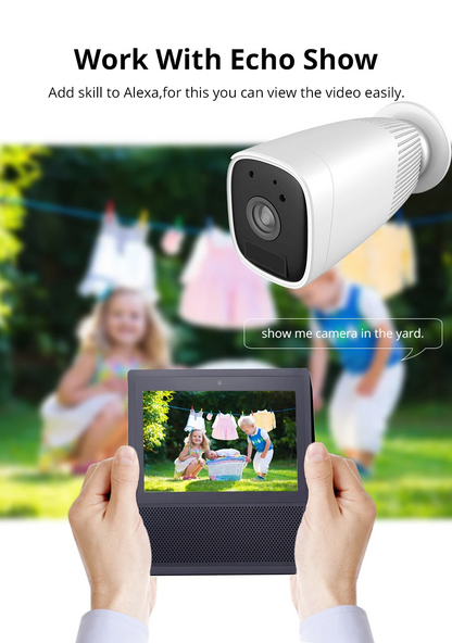 Tuya Wireless Security Camera with 12000mAh Battery | APP Control, Motion Detection, Two - Way Talk