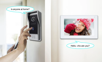 7 inch WIFI Video Intercom for home indoor Monitor 4 wire Motion Detection Doorbell with 2-way audio Outdoor camera