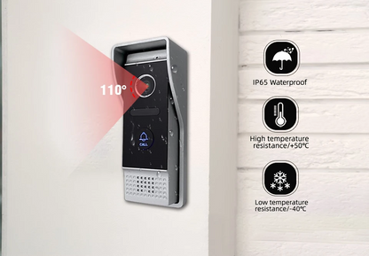 7 inch WIFI Video Intercom for home indoor Monitor 4 wire Motion Detection Doorbell with 2-way audio Outdoor camera